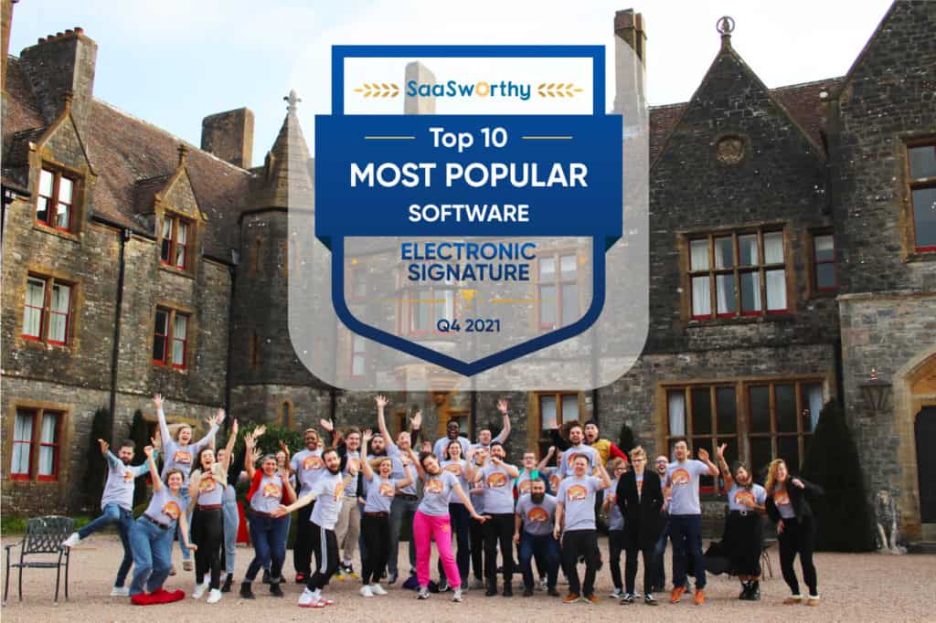 Top 10 most popular software, electronic signature, q4 2021