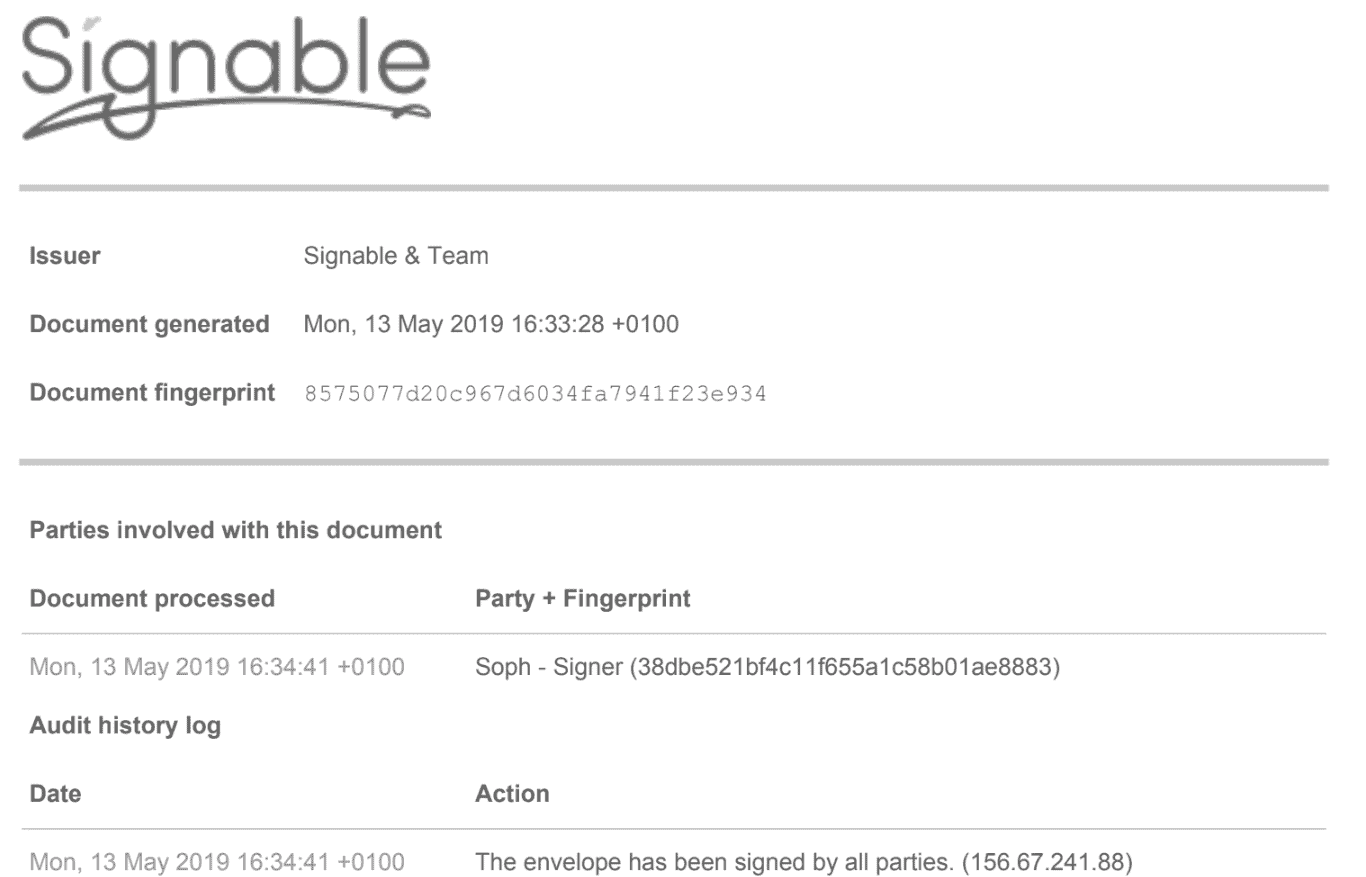 legal signature on documents