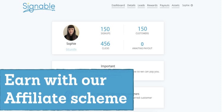 Earn with Signables affiliate scheme