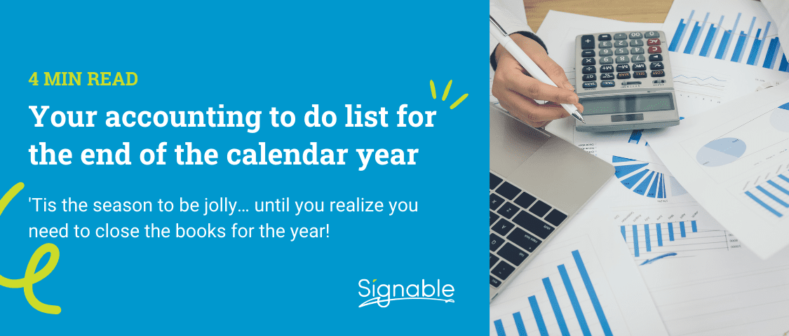 Your accounting to do list for the end of the calendar year