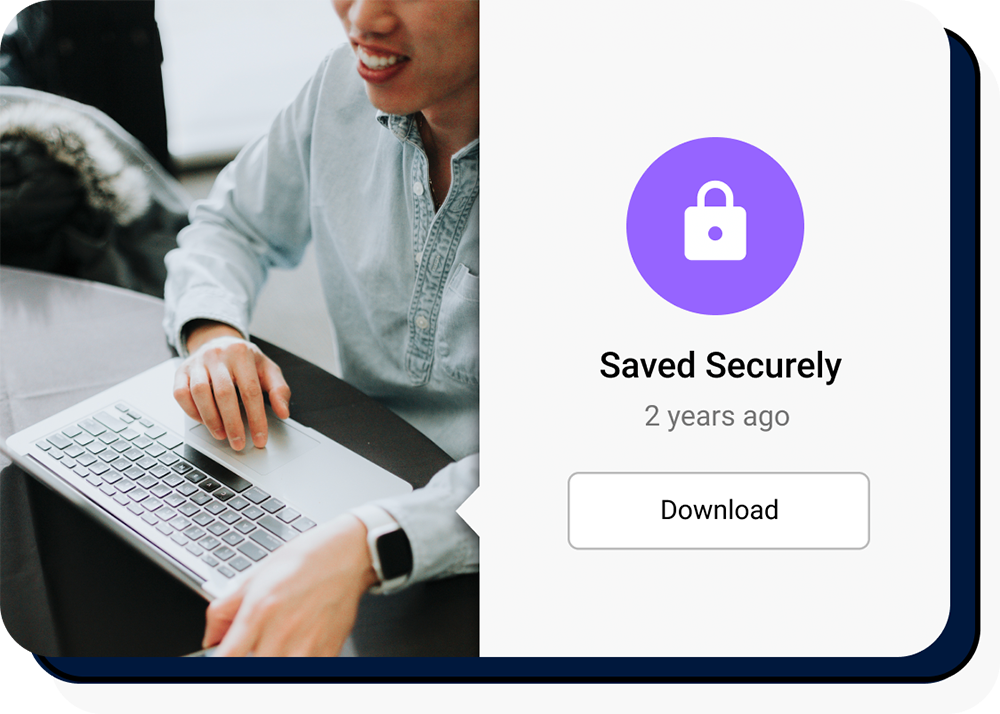 Signable saved securely, secure document storage